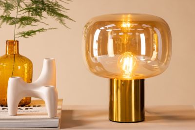 Rhone bordlampe guld / guld glas