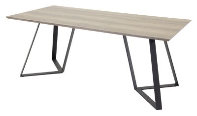 Marina spisebord - sort / Grå Ek - 180*90*H75