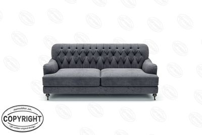 Howard Oxford 3-personers sofa velour mørkegrå