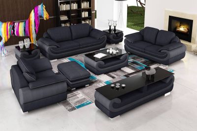 Maria sofagruppe stof sort/grå